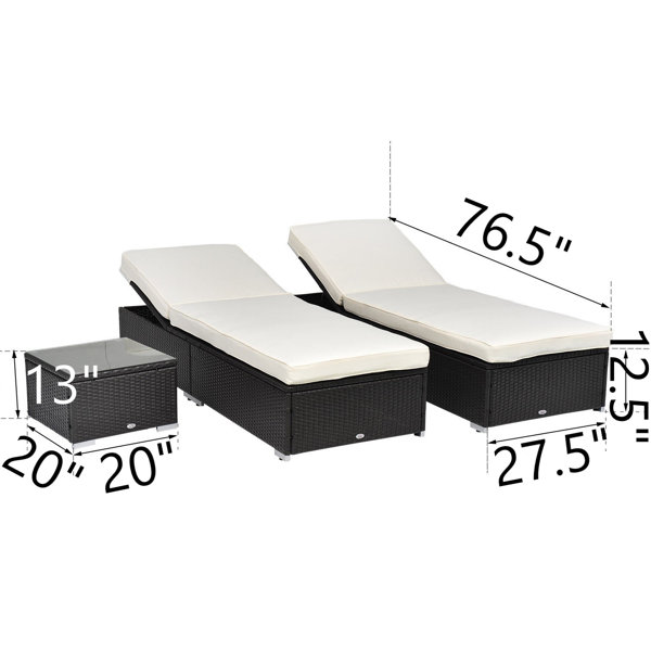 Latitude Run® Amarii Wicker/Rattan 2 Person Seating Group with